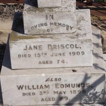 DRISCOL Jane -1909 :: EDMUNDS William -1898