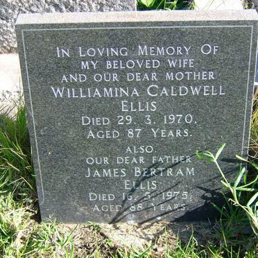 ELLIS James Bertram -1975 Williamina Caldwell -1970