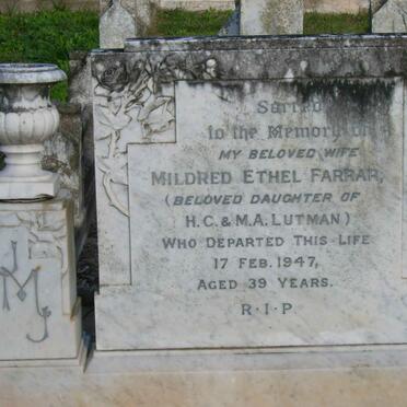 FARRAR Mildred Ethel nee LUTMAN -1947