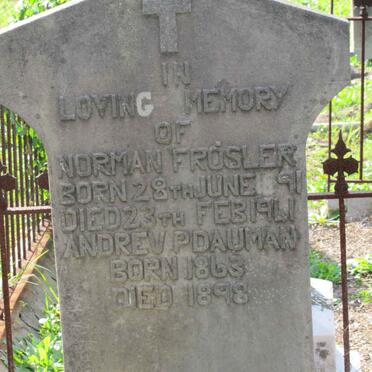 FROSLER Norman 1891-1941 :: DAUMAN Andrev P. 1863-1898