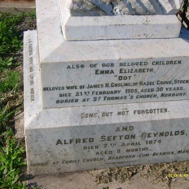 GOSLING Emma Elizabeth -1905 :: REYNOLDS Alfred Sefton -1874