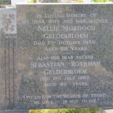 GELDERBLOEM Sebastian Rothman -1962 &amp; Nellie Murdoch -1959
