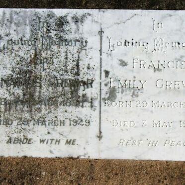 GREWAR Ignatus 1883-1949 &amp; Francis Emily 1884-1967
