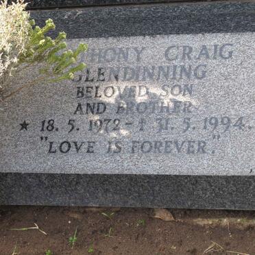 GLENDINNING Anthony Craig 1972-1994