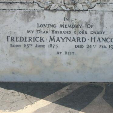 HANCOCK Frederick Maynard 1875-1940