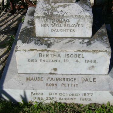 HALL Bertha Isobel -1948 :: DALE Maud Fairbridge nee PETTIT 1877-1963