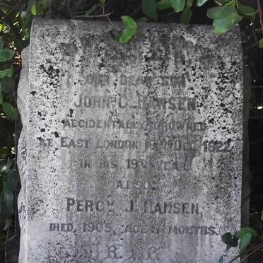 HANSEN John C. -1922 :: HANSEN Percy J. -1905