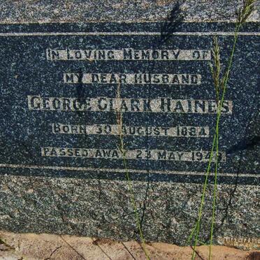 HAINES George Clark 1884-1948