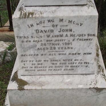 HENDERSON David John -1901