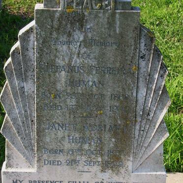 HUMAN Stephanus Ferreira 1868-1942 &amp; Janet Adriana 1867-1959