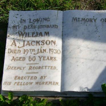 JACKSON William A. -1930