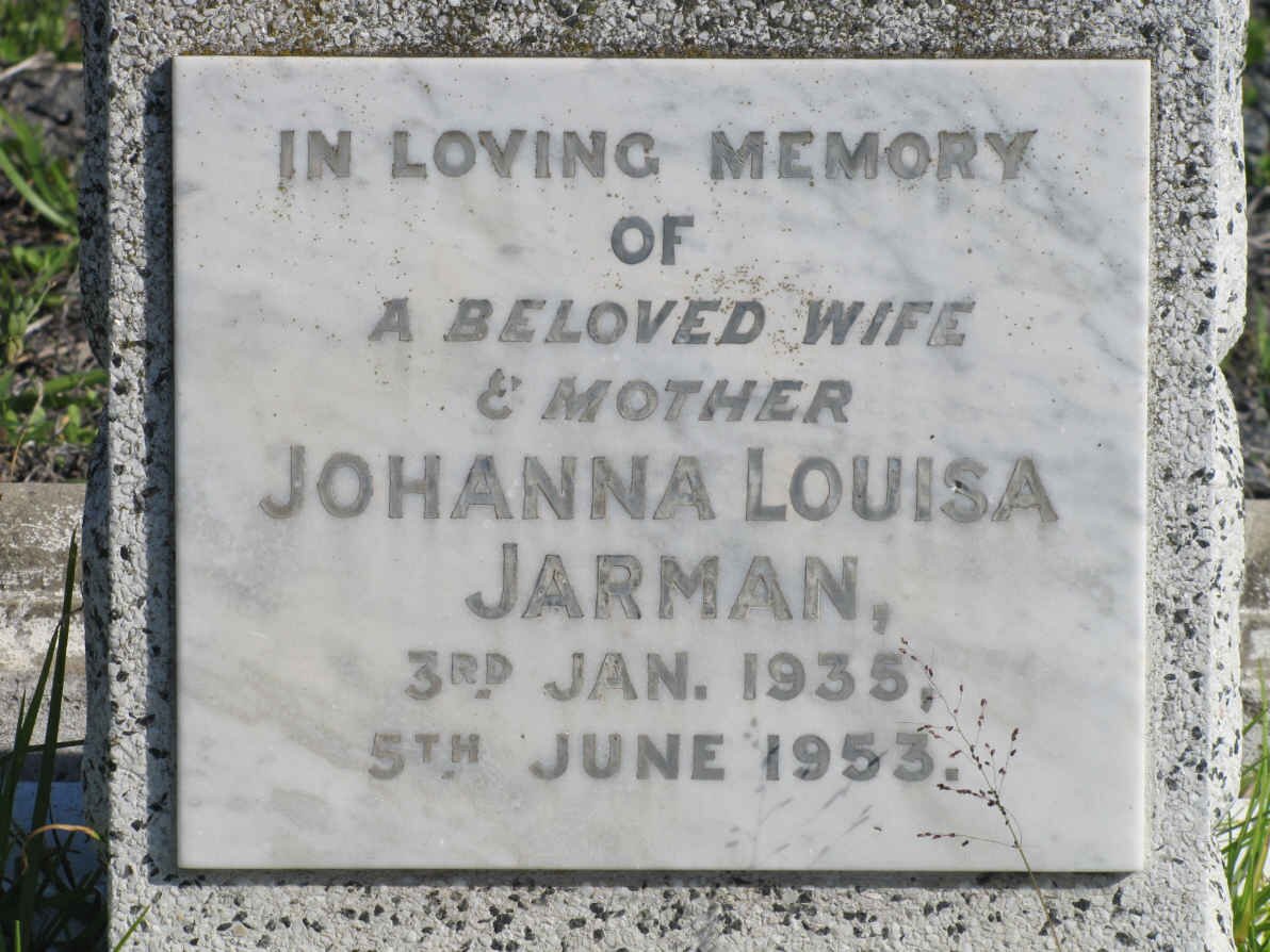 JARMAN Johanna Louisa 1935-1953