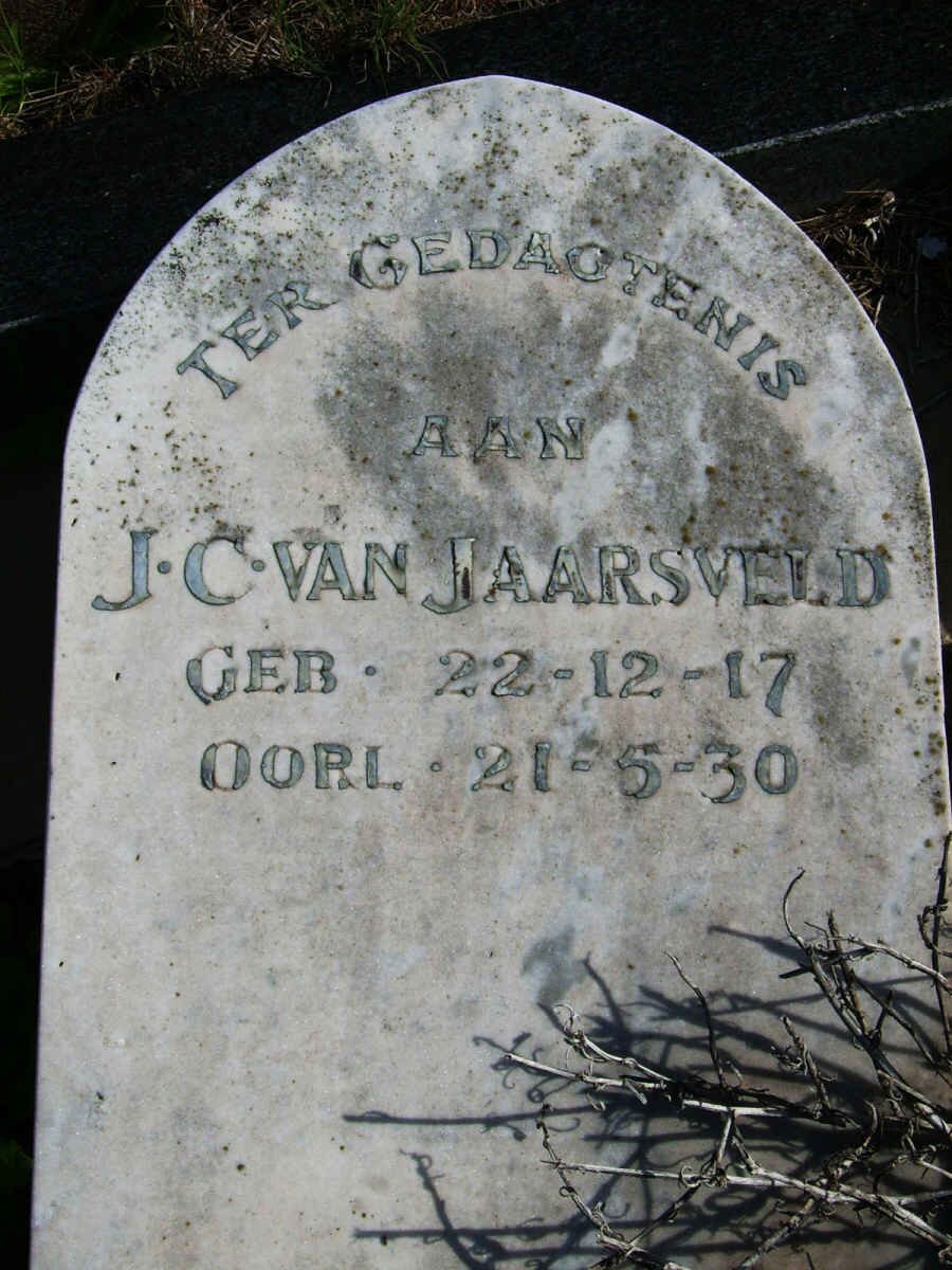 JAARSVELD J.C., van 1917-1930