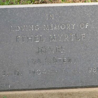 JONES Ethel Myrtle 1904-1986