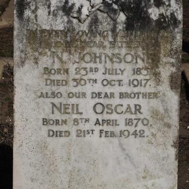 JOHNSON N. 1831-1917 :: JOHNSON Neil Oscar 1876-1942