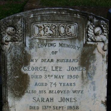 JONES George Lee -1950 &amp; Sarah -1958