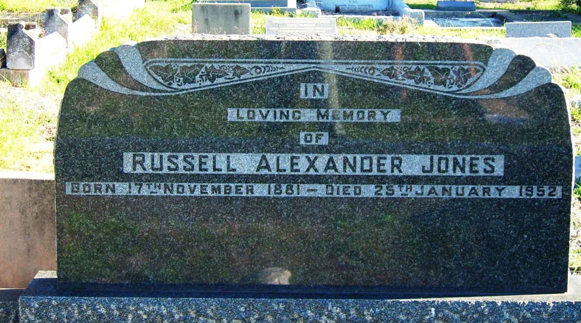 JONES Russel Alexander 1881-1852