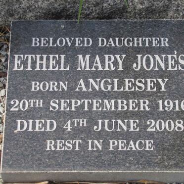 JONES Ethel Mary 1916-2008