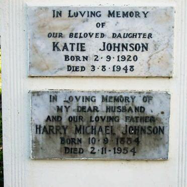 JOHNSON Harry Michael 1884-1954 :: JOHNSON Katie 1920-1948