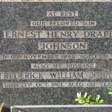 JOHNSON Frederick William -1961 :: JOHNSON Ernest Henry Draper -1948