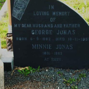 JONAS George 1882-1951 &amp; Minnie 1891-1963