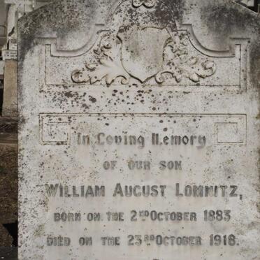 LOMNITZ William August 1883-1918