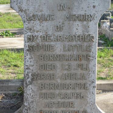 LITTLE Sophia 1875-1941 :: LITTLE Sarah Amelia 1924-1934 :: LITTLE Arthur 1940-1940