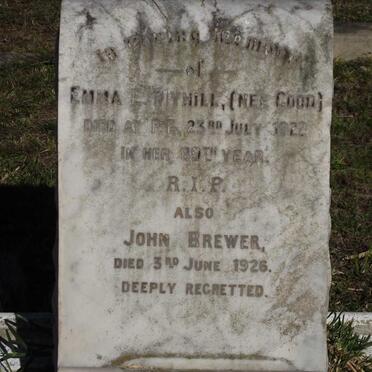 MYHILL Emma E. nee GOOD -1922 :: BREWER John -1926