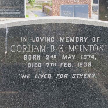 McINTOSH Gorham B.K. 1874-1938