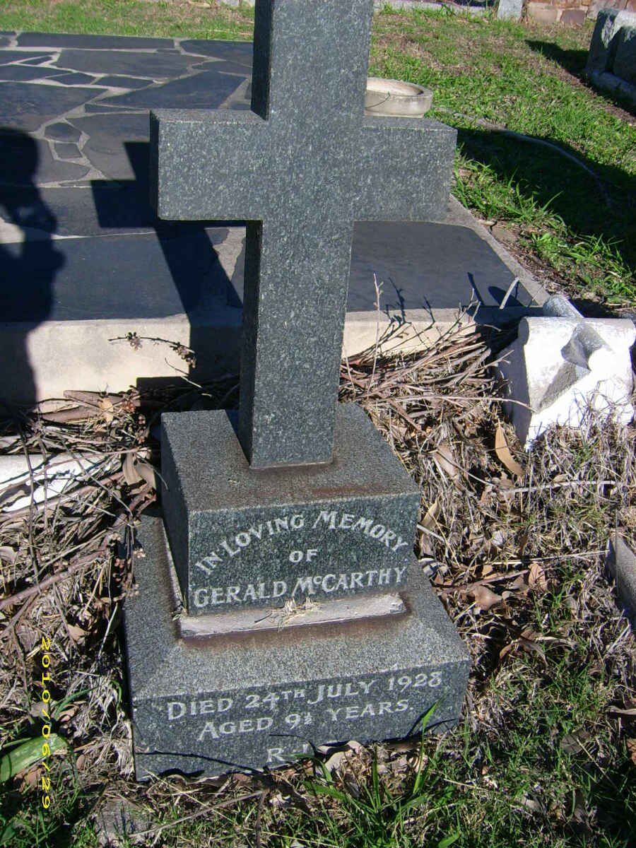 McCARTHY Gerald -1928