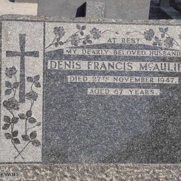 McAULIFFE Denis Francis -1947