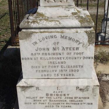 MCATEER John -1899 &amp; Bridget -1918