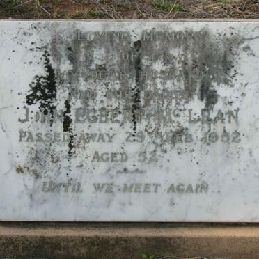 McLEAN John Egbert -1952