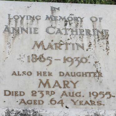 MARTIN Annie Catherine 1865-1930 :: MARTIN Mary -1955