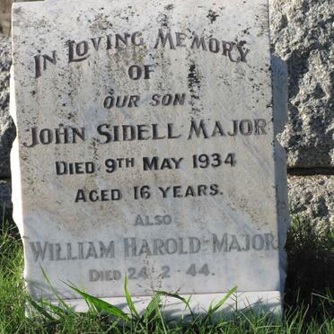 MAJOR John Sidell  -1934 :: MAJOR William Harry -1944