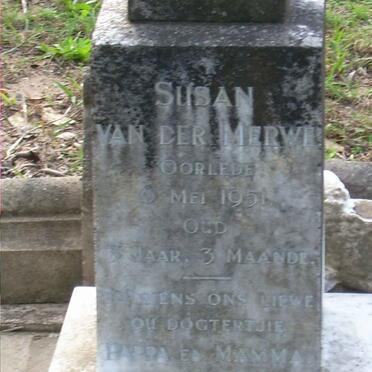 MERWE Susan, van der -1951