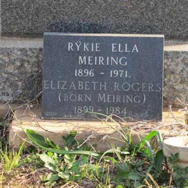 MEIRING Rykie Ella 1896-1971 :: ROGERS Elizabeth nee MEIRING 1899-1984