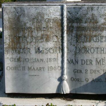 MESCHT Petrus F.C., van der 1891-1960 &amp; Elizabeth Dorothea 1883-1955