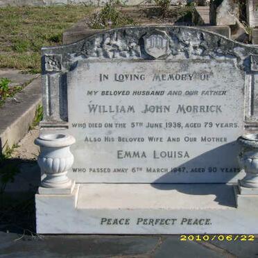 MORRICK William John -1938 &amp; Emma Louisa -1947