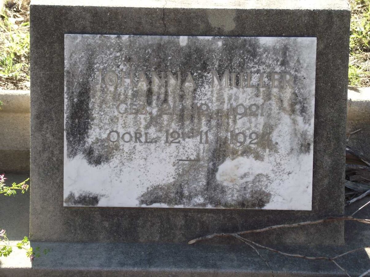 MULLER Johanna 1921-1924