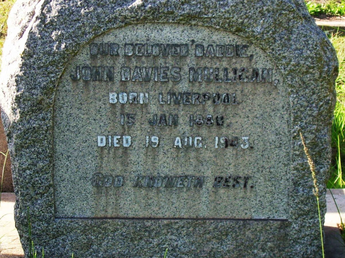 MULLIGAN John Davies 1880-1933