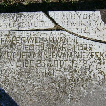 NIEKERK William, van -19?5 &amp; Annie -1948 :: VAN NIEKERK Adriaan 19?6