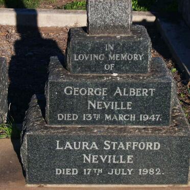 NEVILLE George Albert -1947 &amp; Laura Stafford -1982 