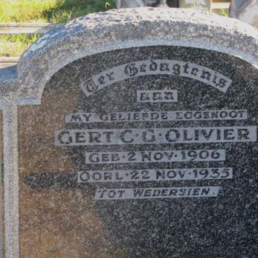 OLIVIER Gert C.G. 1906-1935