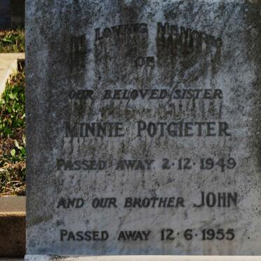 POTGIETER Minnie 1949 :: POTGIETER John 1955