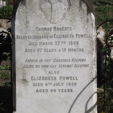 POWELL Thomas Roberts -1898 &amp; Elizabeth -1926
