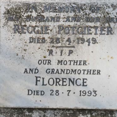 POTGIETER Reggie -1949 &amp; Florence -1993