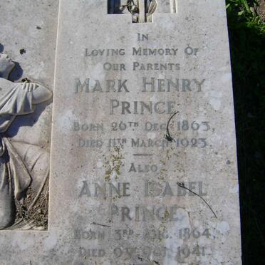 PRINCE Mark Henry 1863-1923 &amp; Anne Isabel 1864-1941