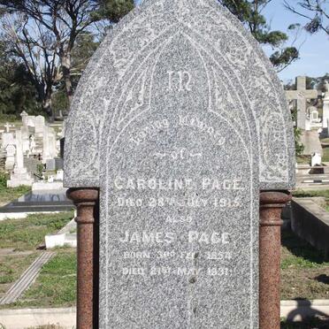 PAGE James 1854-1931 &amp; Caroline -1915