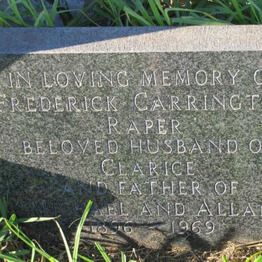 RAPER Frederick Carrington 1896-1969